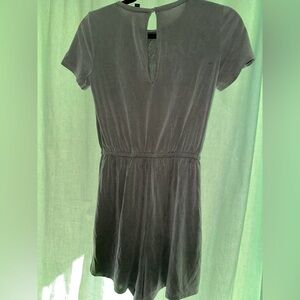 Gray Short Sleeve Romper
